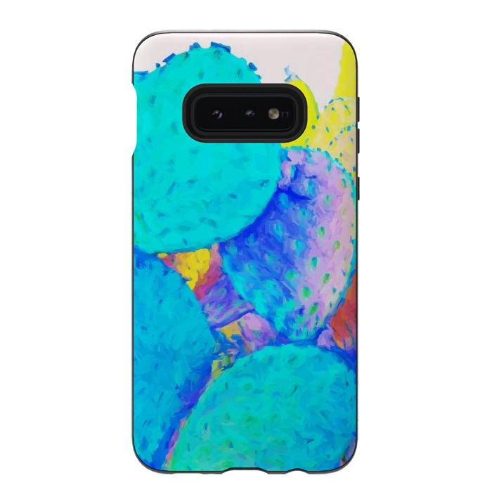 Galaxy S10e StrongFit Holograph Cactus by Uma Prabhakar Gokhale