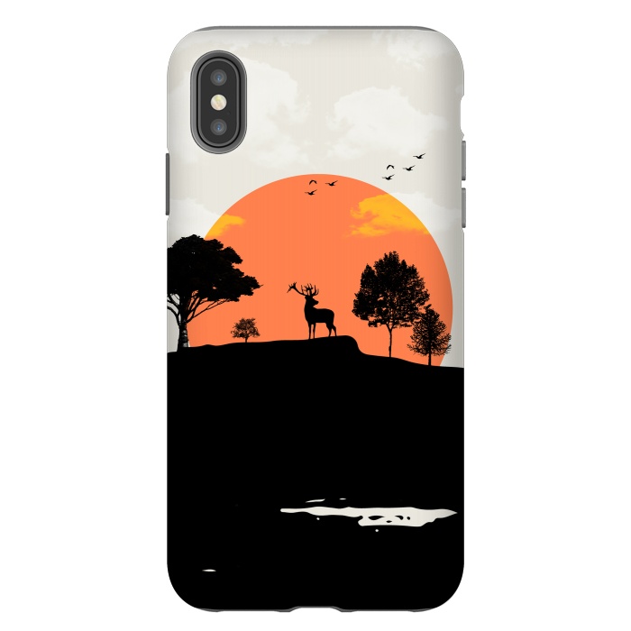iPhone Xs Max StrongFit Deer in the Forest by Creativeaxle