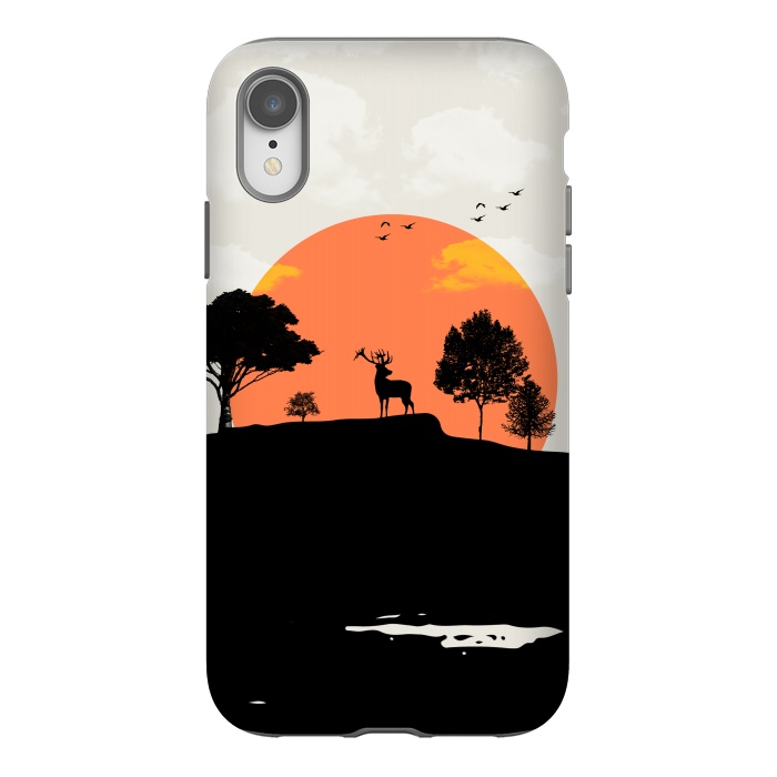 iPhone Xr StrongFit Deer in the Forest by Creativeaxle