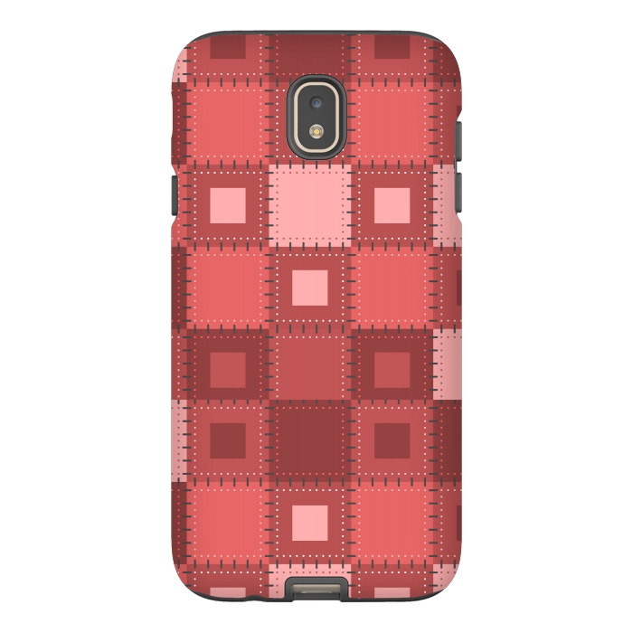 Galaxy J7 StrongFit RED WHITE PATCHWORK by MALLIKA