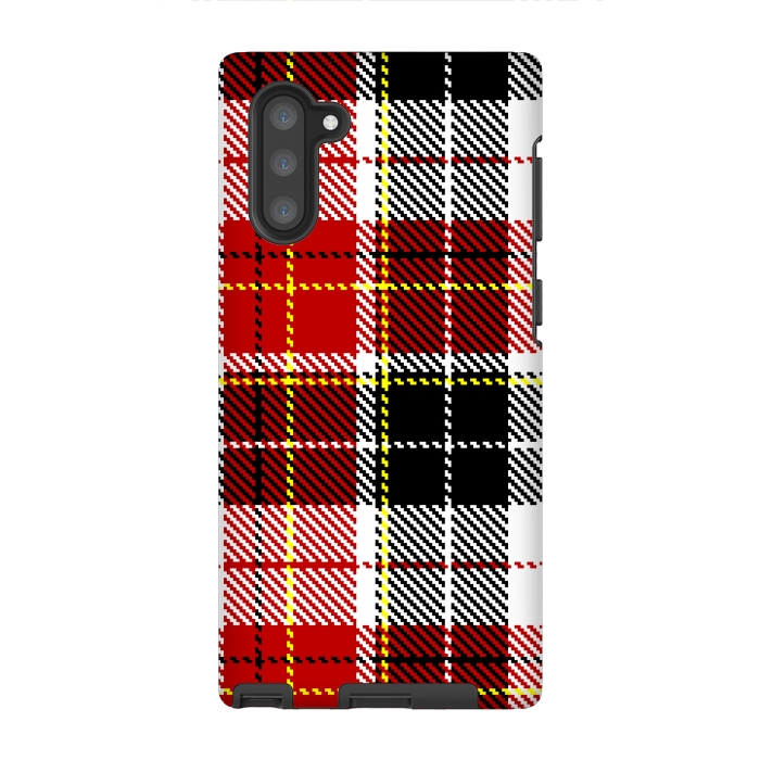 Galaxy Note 10 StrongFit RED AND  BLACK CHECKS by MALLIKA
