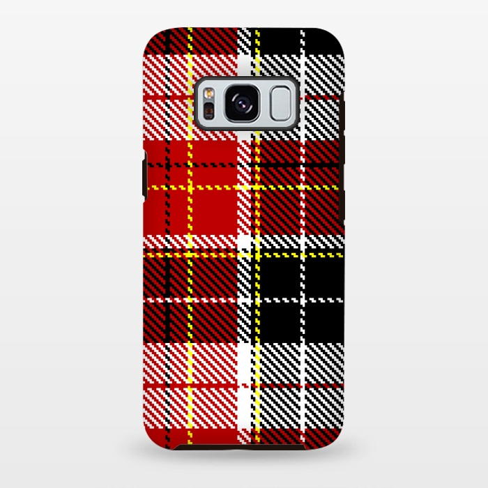 Galaxy S8 plus StrongFit RED AND  BLACK CHECKS by MALLIKA