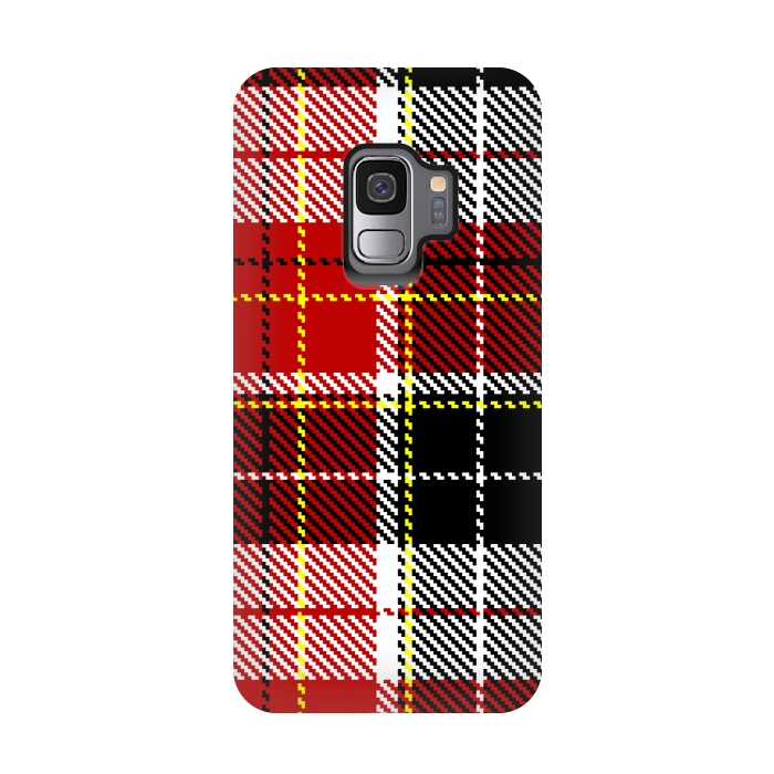 Galaxy S9 StrongFit RED AND  BLACK CHECKS by MALLIKA