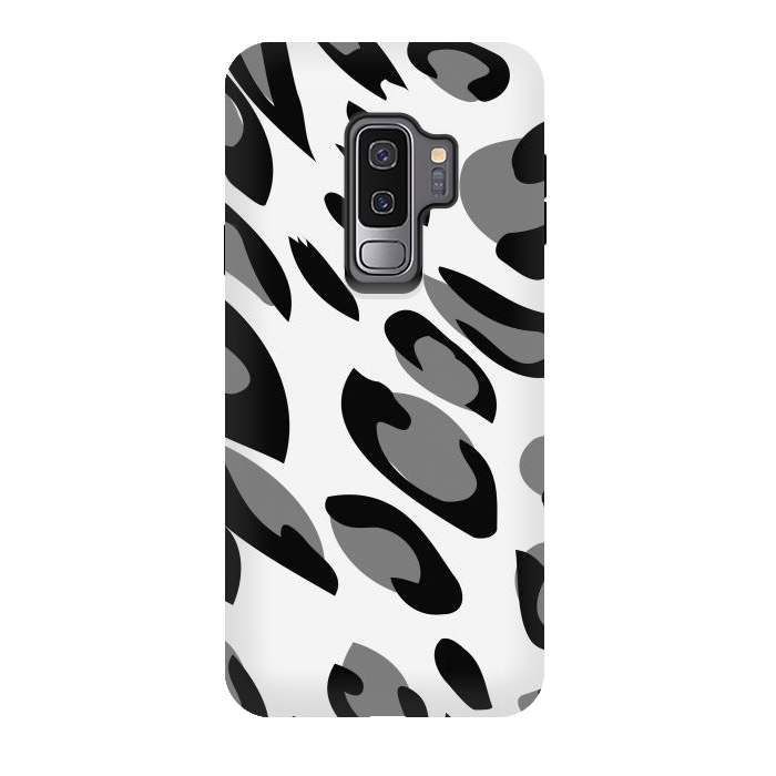 Galaxy S9 plus StrongFit gray animal print by haroulita