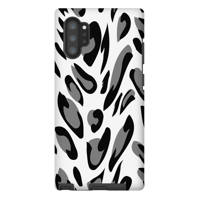 Galaxy Note 10 plus StrongFit gray animal print by haroulita