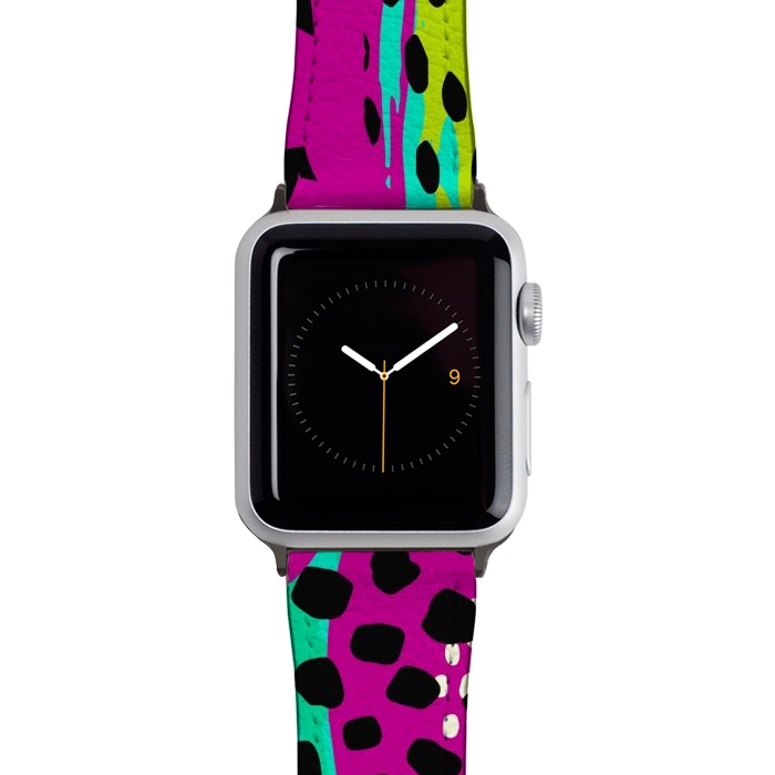 Watch 38mm / 40mm Strap PU leather colorful abstract animal print by haroulita