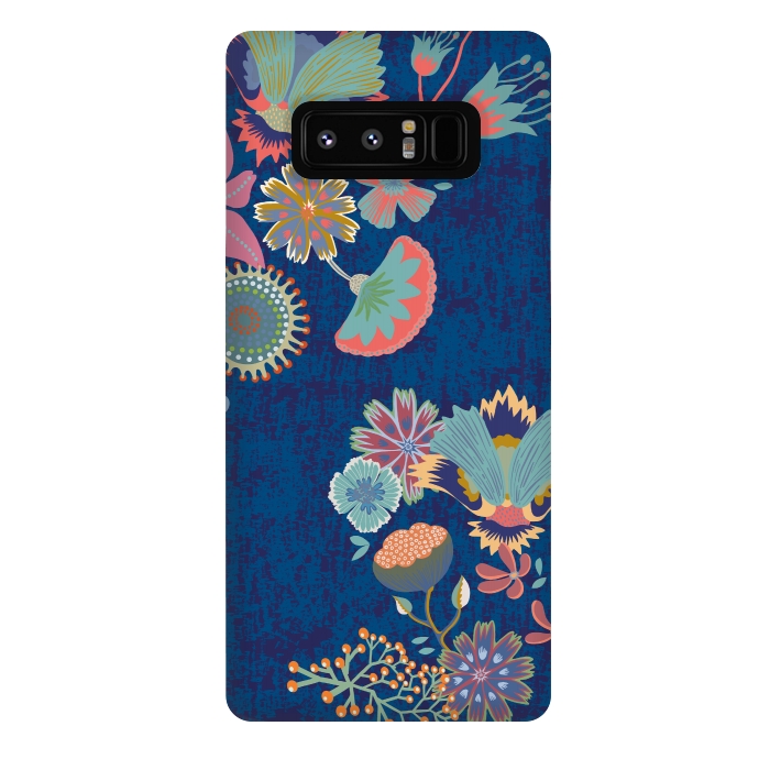 Galaxy Note 8 StrongFit Blue chinz florals by Nina Leth
