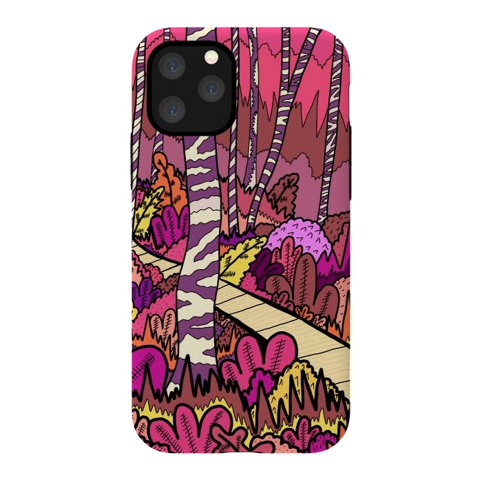 iPhone 11 Pro StrongFit The pink forest walk by Steve Wade (Swade)