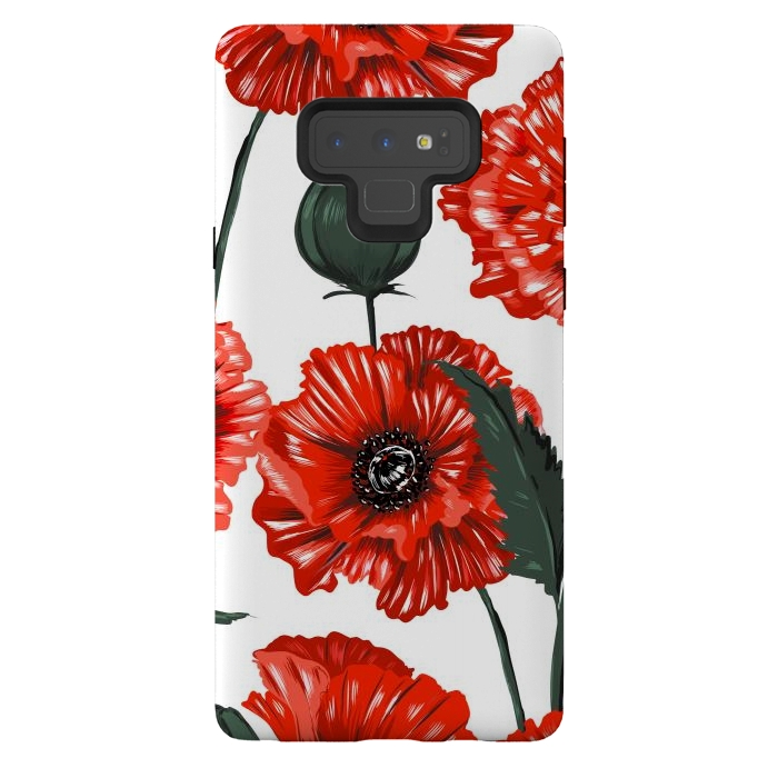 Galaxy Note 9 StrongFit red poppy by haroulita