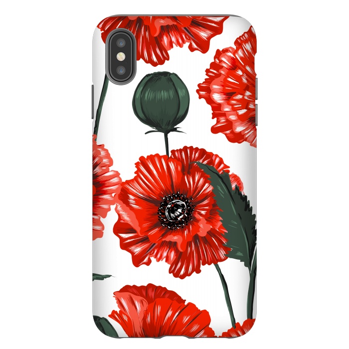 iPhone Xs Max StrongFit red poppy by haroulita