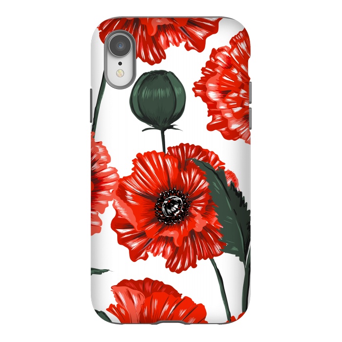 iPhone Xr StrongFit red poppy by haroulita