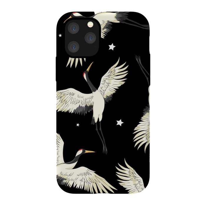 iPhone 11 Pro StrongFit black white birds by haroulita