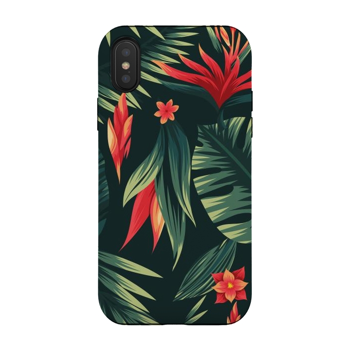 iPhone Xs / X StrongFit tropical blossom by haroulita