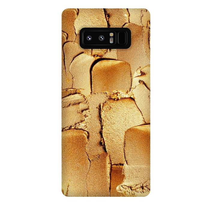 Galaxy Note 8 StrongFit Faux Gold Acrylic Brush Strokes by  Utart