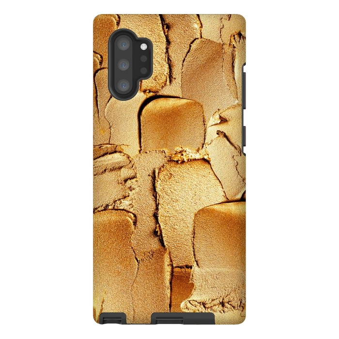 Galaxy Note 10 plus StrongFit Faux Gold Acrylic Brush Strokes by  Utart