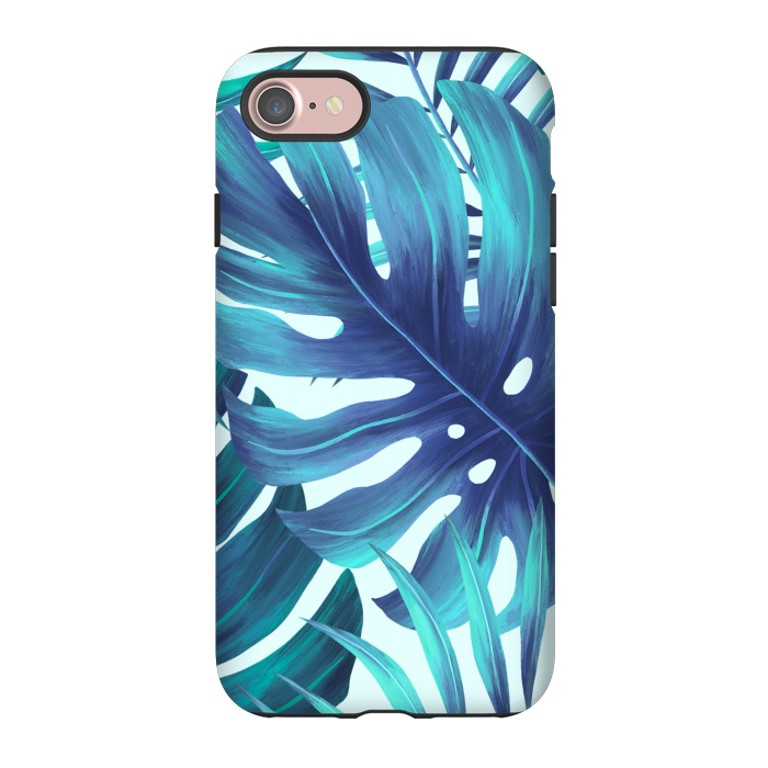 iPhone 7 StrongFit blue Fern leaves by haroulita