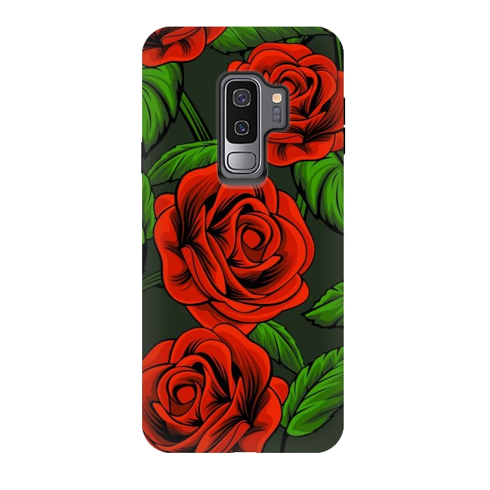 Galaxy S9 plus StrongFit red roses by haroulita