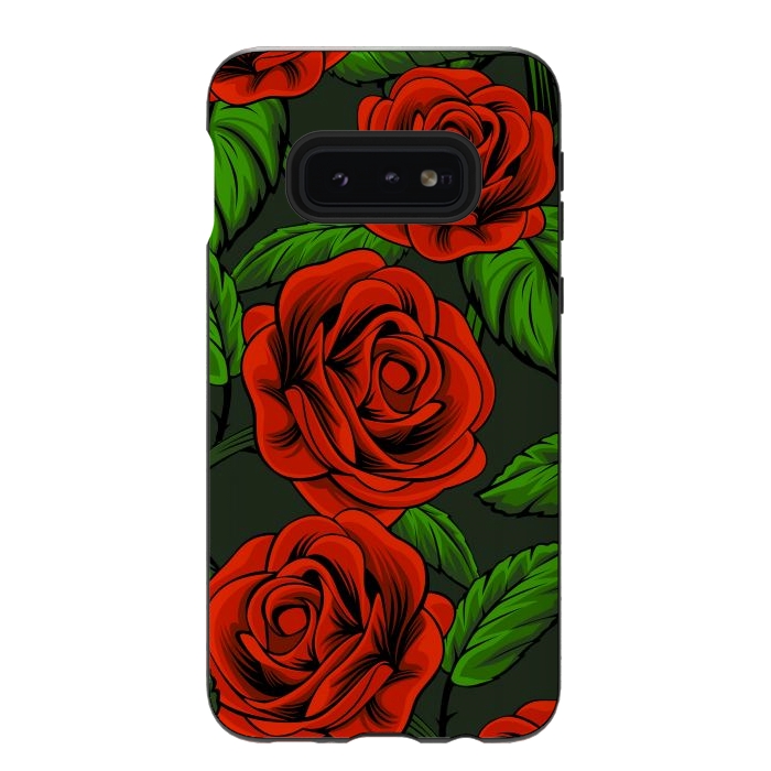 Galaxy S10e StrongFit red roses by haroulita