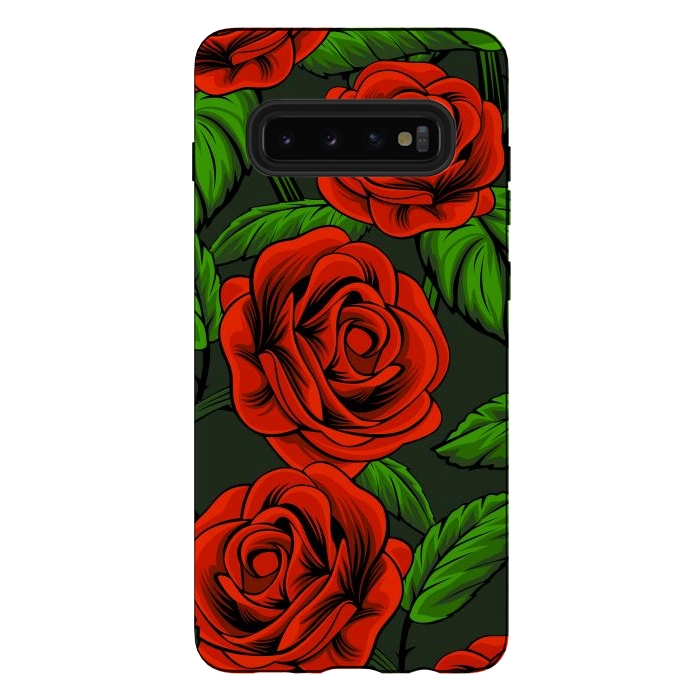 Galaxy S10 plus StrongFit red roses by haroulita