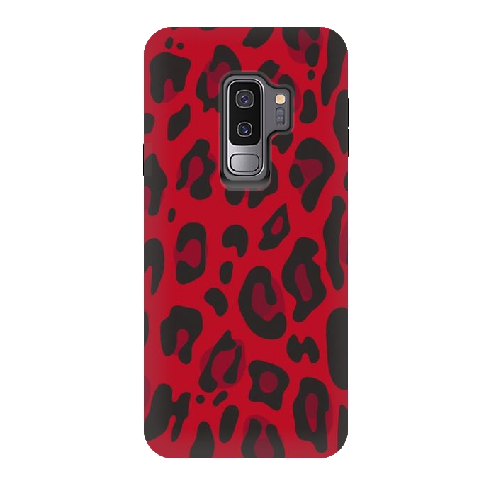 Galaxy S9 plus StrongFit red animal print by haroulita