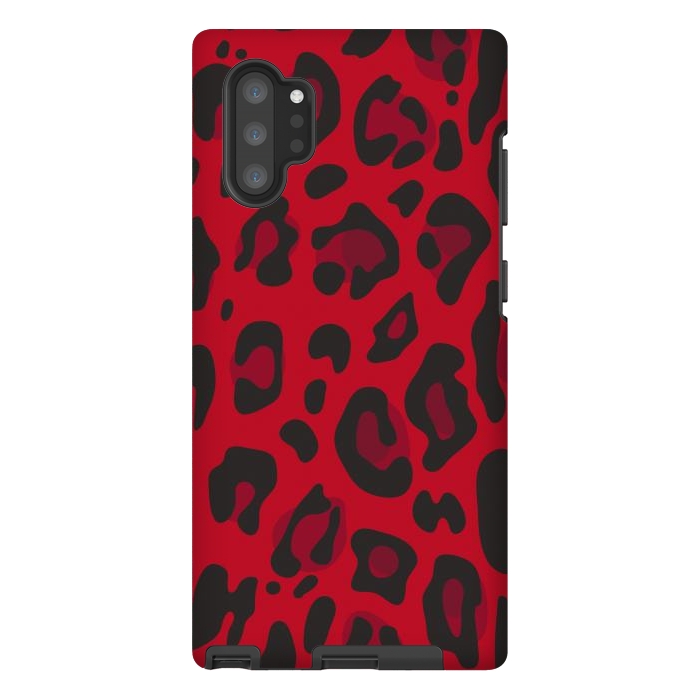 Galaxy Note 10 plus StrongFit red animal print by haroulita