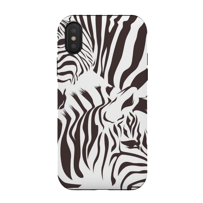iPhone Xs / X StrongFit zebra l by haroulita