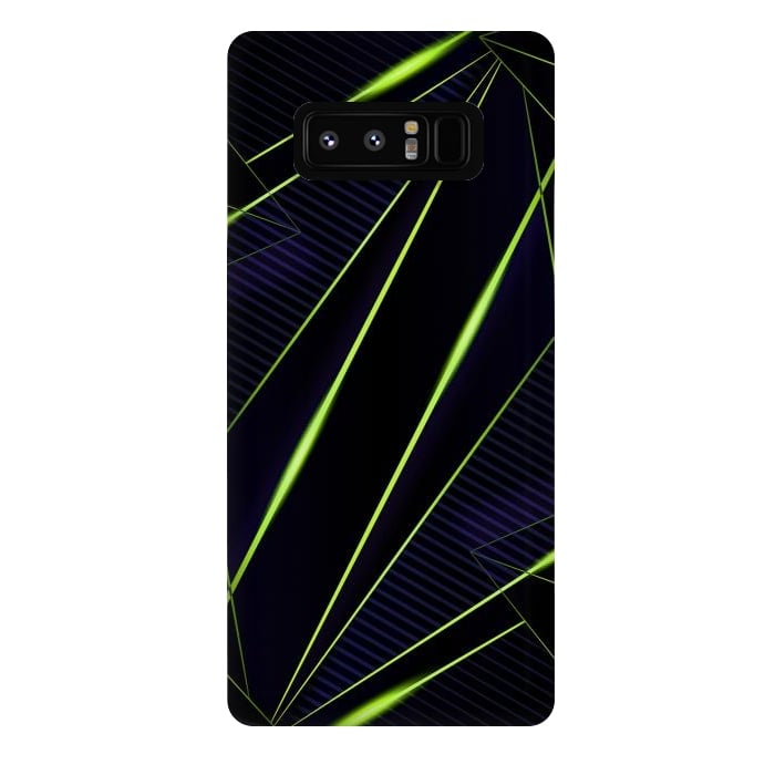 Galaxy Note 8 StrongFit vivid green geometric by haroulita