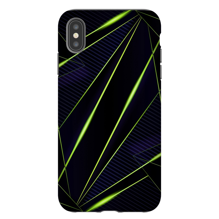 iPhone Xs Max StrongFit vivid green geometric by haroulita