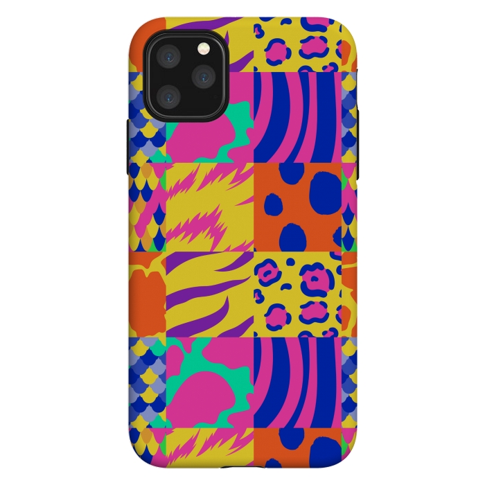 iPhone 11 Pro Max StrongFit COLOURFUL ANIMAL PRINT by MALLIKA