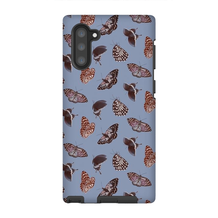 Galaxy Note 10 StrongFit Dark Butterflies by Tishya Oedit