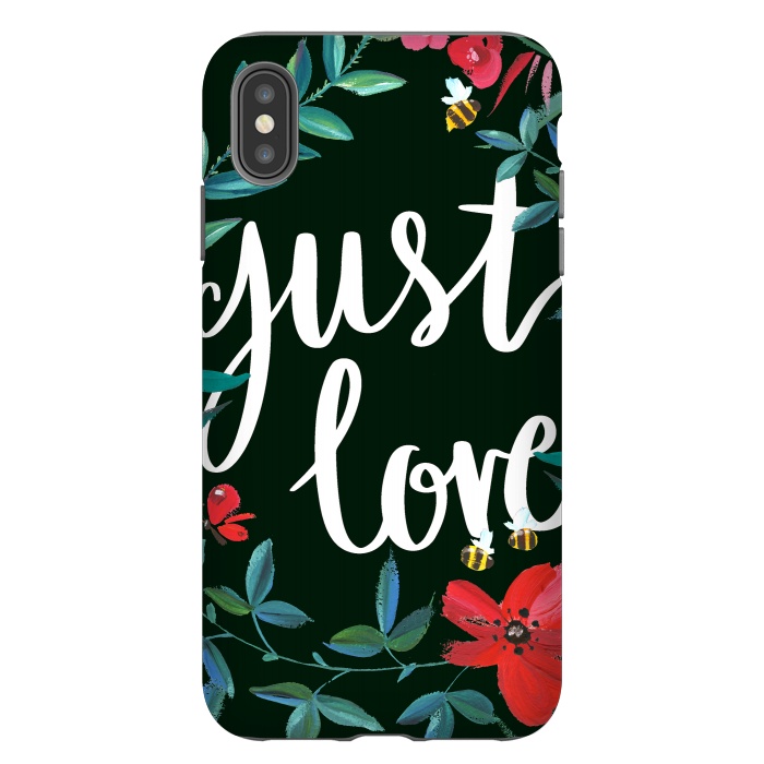 iPhone Xs Max StrongFit Just love flower painting quote by Oana 