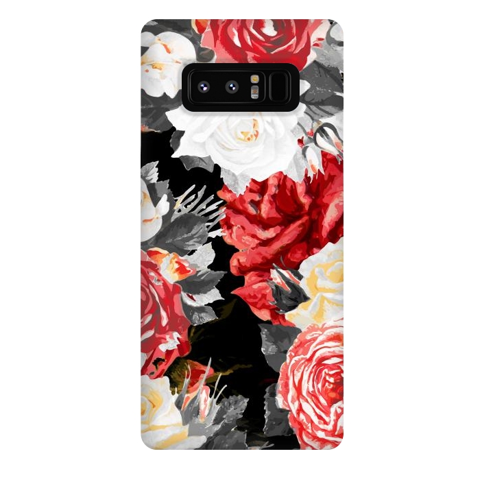 Galaxy Note 8 StrongFit Red and white roses by Oana 