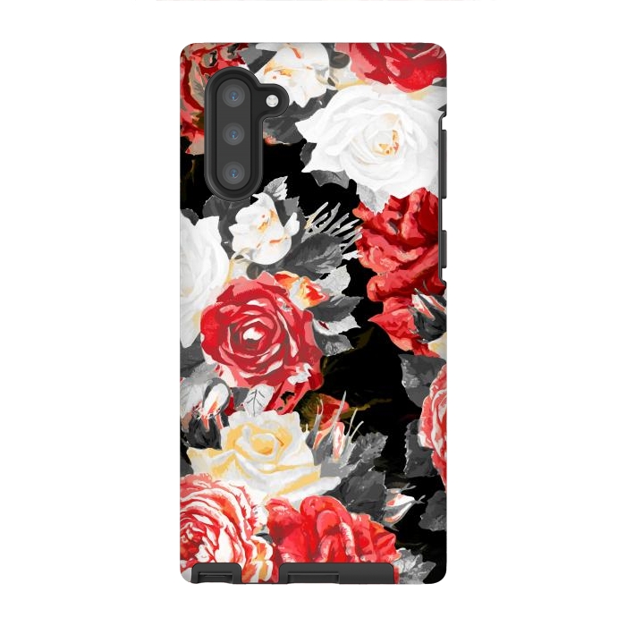 Galaxy Note 10 StrongFit Red and white roses by Oana 