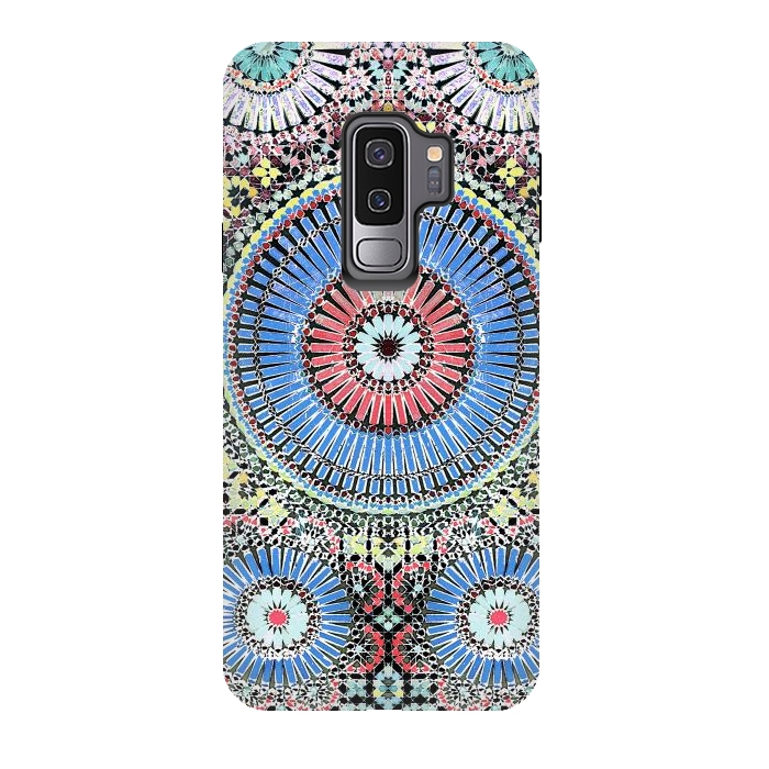 Galaxy S9 plus StrongFit Colorful Moroccan inspired mosaic tiles by Oana 