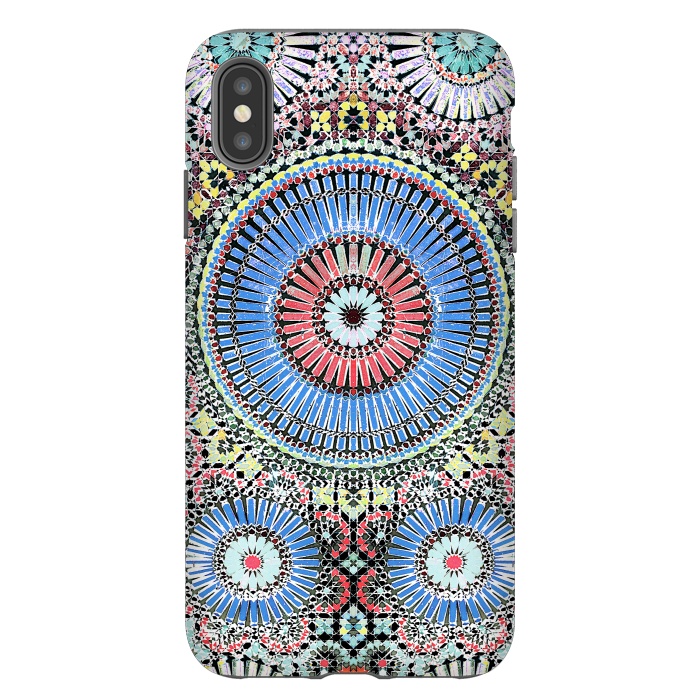 iPhone Xs Max StrongFit Colorful Moroccan inspired mosaic tiles by Oana 