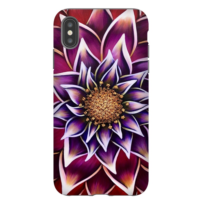 iPhone Xs Max StrongFit Gilded Dahlia by Denise Cassidy Wood