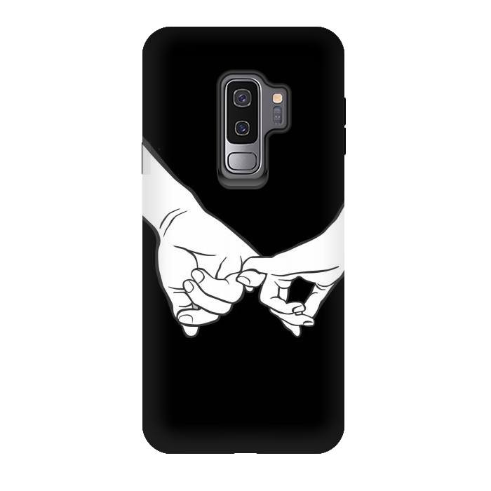 Galaxy S9 plus StrongFit Couple holding hands minimal line art valentine drawing by Oana 
