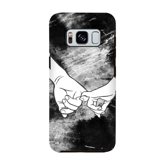 Galaxy S8 StrongFit Couple holding hands dark marble by Oana 