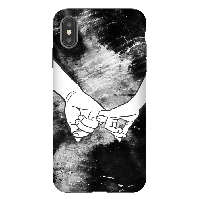 iPhone Xs Max StrongFit Couple holding hands dark marble by Oana 