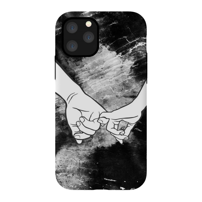iPhone 11 Pro StrongFit Couple holding hands dark marble by Oana 