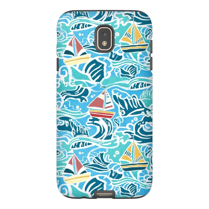 Galaxy J7 StrongFit Sailboats & Waves by Tangerine-Tane