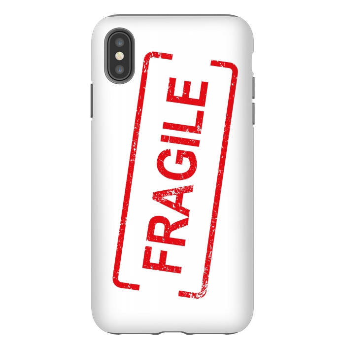 iPhone Xs Max StrongFit Fragile Red by Martina