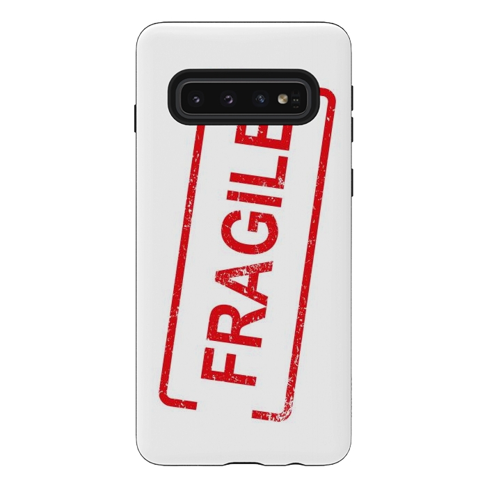 Galaxy S10 StrongFit Fragile Red by Martina