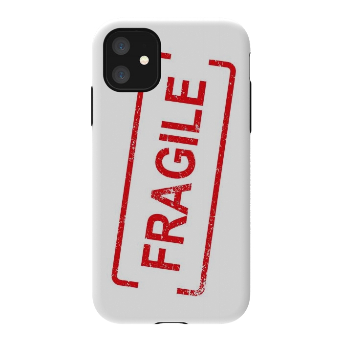 iPhone 11 StrongFit Fragile Red by Martina