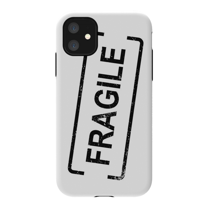 iPhone 11 StrongFit Fragile Black by Martina