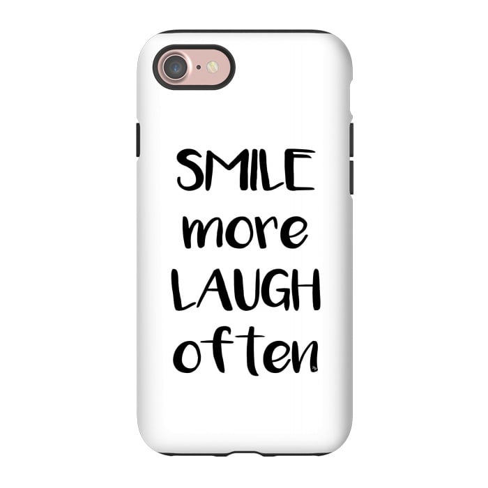 iPhone 7 StrongFit Smile more quote white by Martina