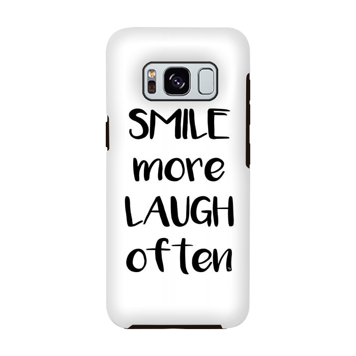 Galaxy S8 StrongFit Smile more quote white by Martina