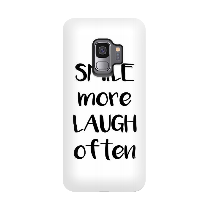 Galaxy S9 StrongFit Smile more quote white by Martina