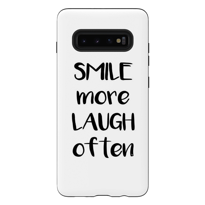 Galaxy S10 plus StrongFit Smile more quote white by Martina