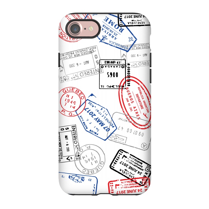 iPhone 7 StrongFit Passport stamps by Martina